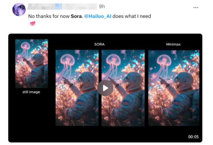 细节表现超Sora，网友：真正的国产之光！MiniMax视频模型再上新
