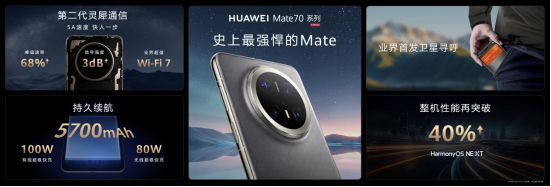 首发卫星寻呼，华为Mate 70系列持续进化突破，引领卫星通信大众化