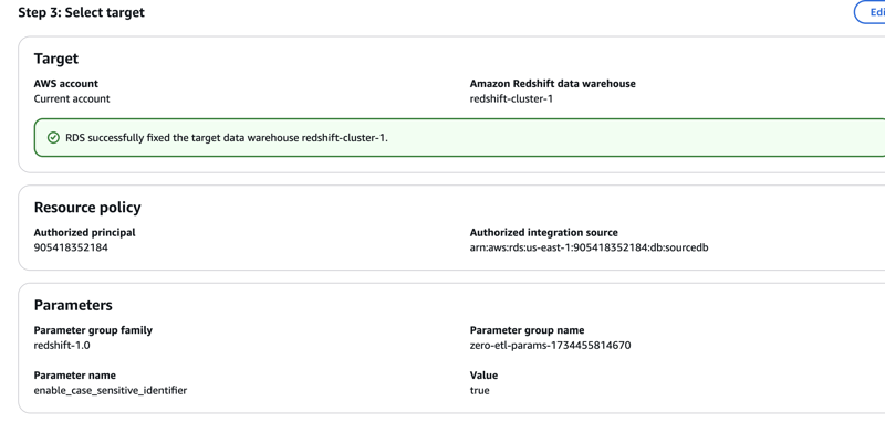 RDS MySQL 与 Redshift 零 ETL 集成