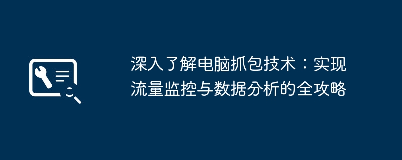 深入了解电脑抓包技术：实现流量监控与数据分析的全攻略