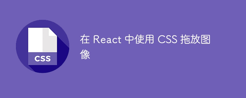 在 React 中使用 CSS 拖放图像