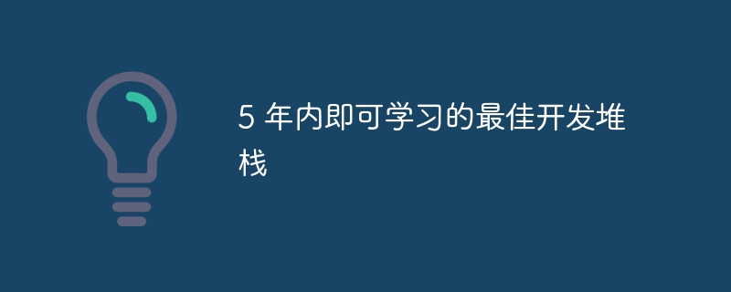 5 年内即可学习的最佳开发堆栈