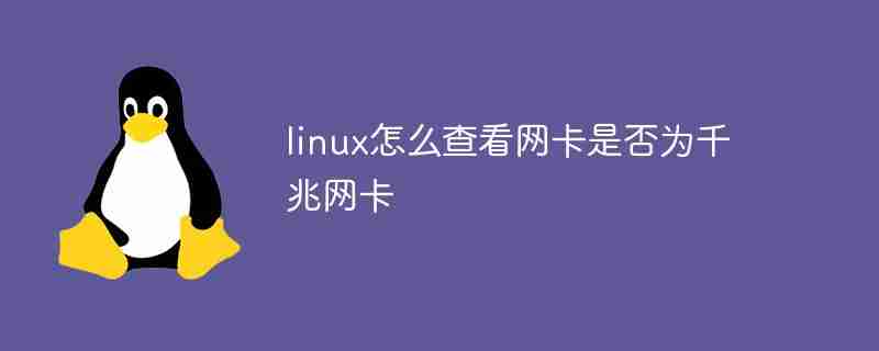 Linux怎么查看网卡是否为千兆网卡