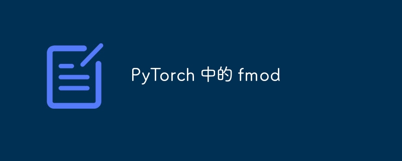 PyTorch 中的 fmod