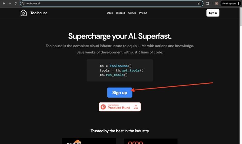 使用 Toolhouse SDK 管理用于函数调用的 AI 工具