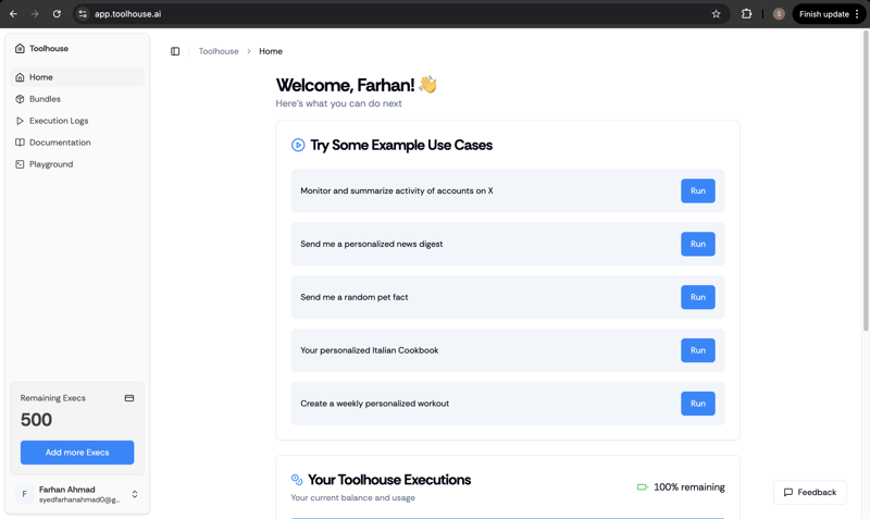 使用 Toolhouse SDK 管理用于函数调用的 AI 工具