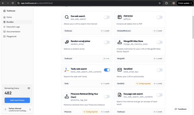 使用 Toolhouse SDK 管理用于函数调用的 AI 工具