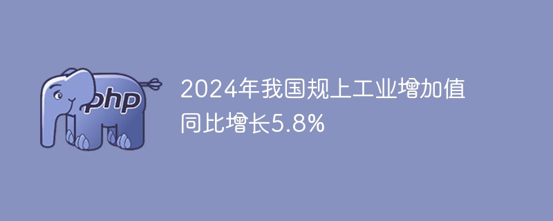 2024年我国规上工业增加值同比增长5.8%