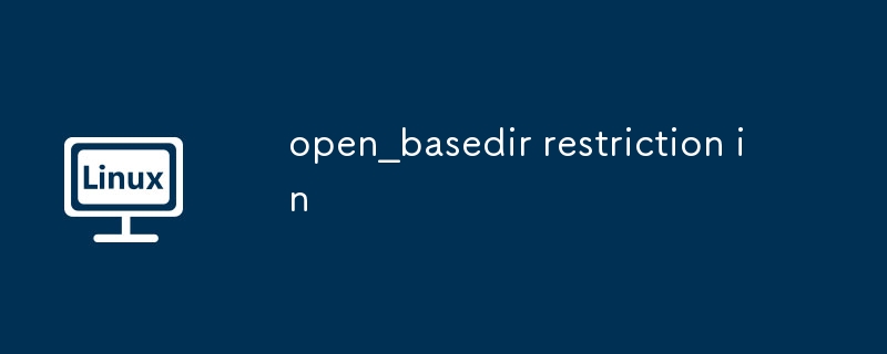 open_basedir restriction in