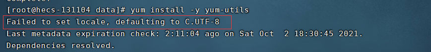 Centos8 defaulting to C.UTF