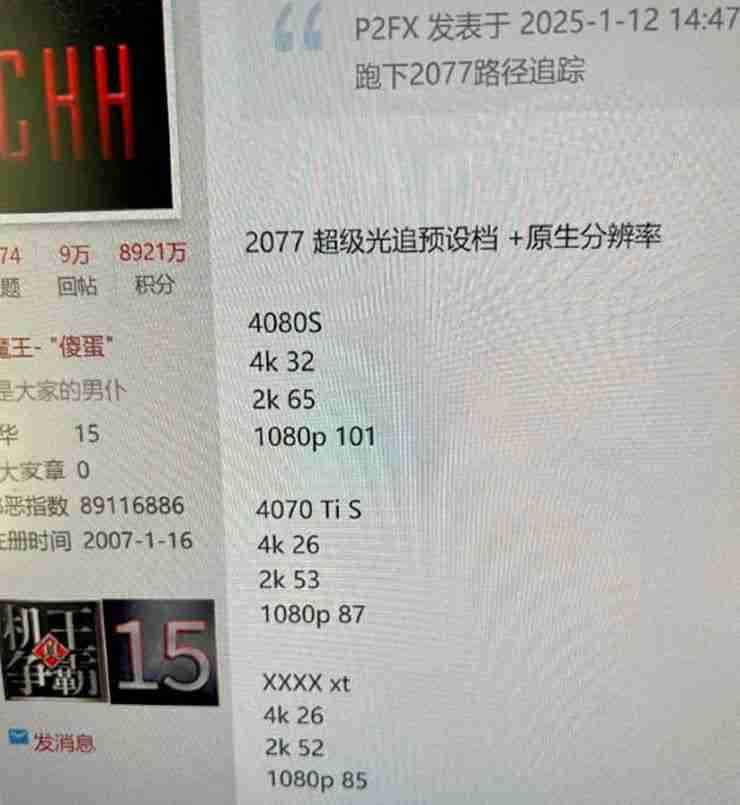 RX9070XT显卡游戏测试结果曝光！性能略强于4070Ti S