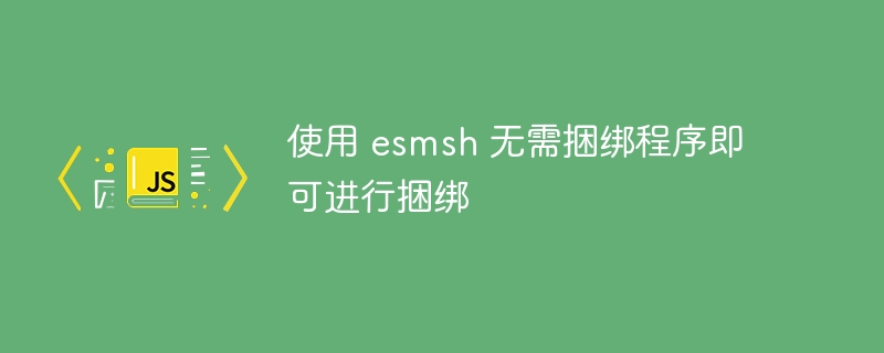 使用 esmsh 无需捆绑程序即可进行捆绑