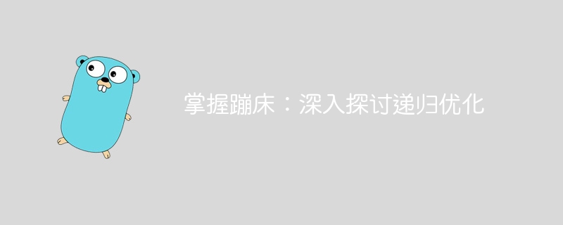 掌握蹦床：深入探讨递归优化