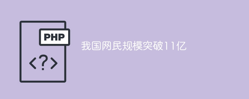 我国网民规模突破11亿