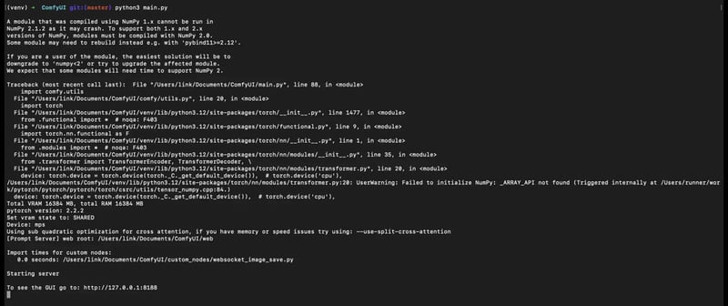 how to run comfyui