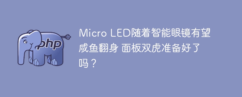 Micro LED随着智能眼镜有望咸鱼翻身 面板双虎准备好了吗？