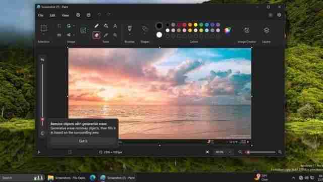 Win11画图应用正式上线AI 擦除功能: 智能修图新体验