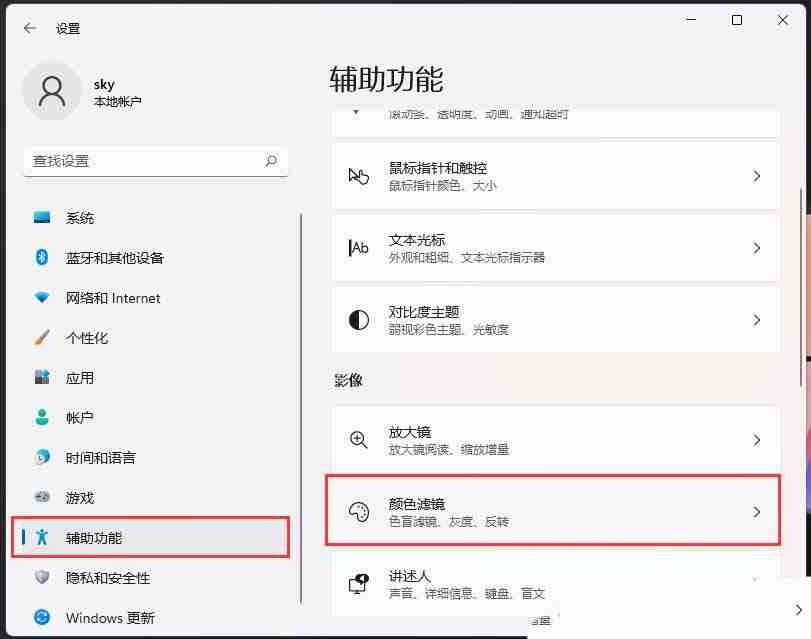 Windows系统如何设置色盲模式? windows色盲模式快捷键用法