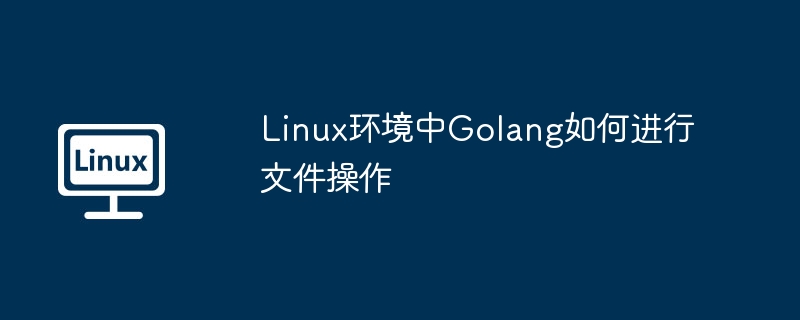 Linux环境中Golang如何进行文件操作