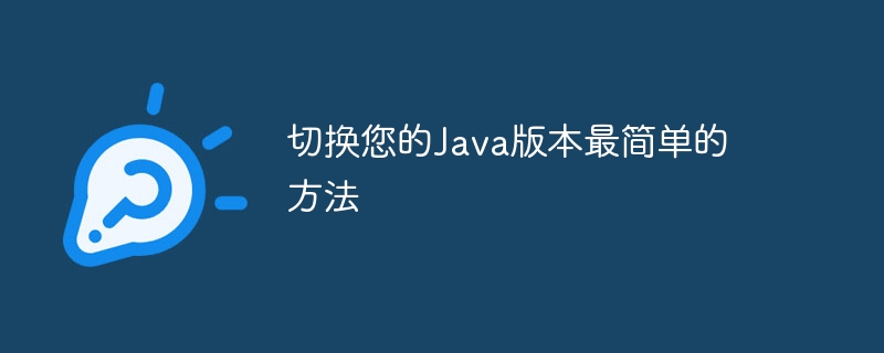 切换您的Java版本最简单的方法