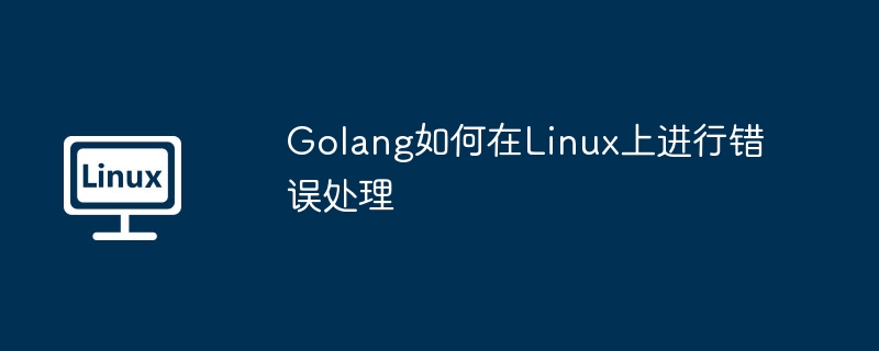 Golang如何在Linux上进行错误处理