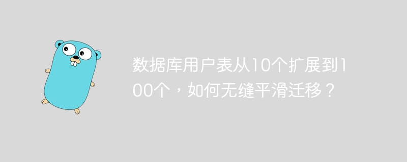 数据库用户表从10个扩展到100个，如何无缝平滑迁移？