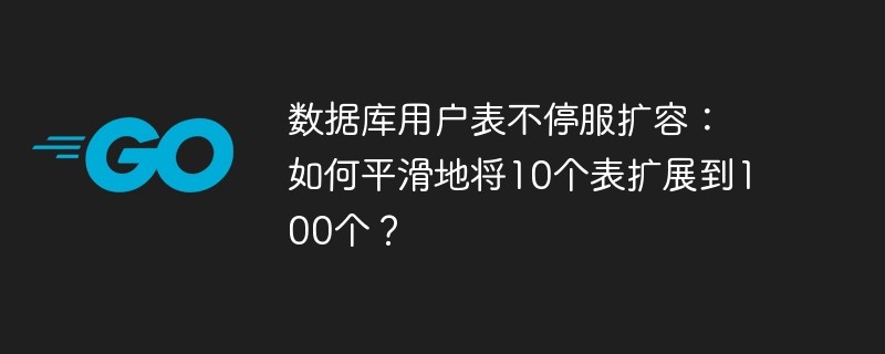 数据库用户表不停服扩容：如何平滑地将10个表扩展到100个？