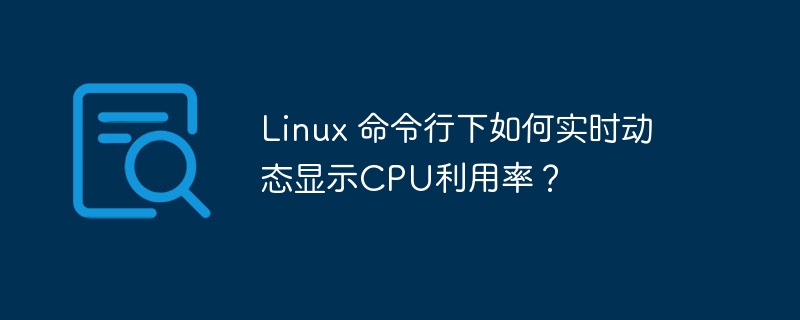 Linux 命令行下如何实时动态显示CPU利用率？