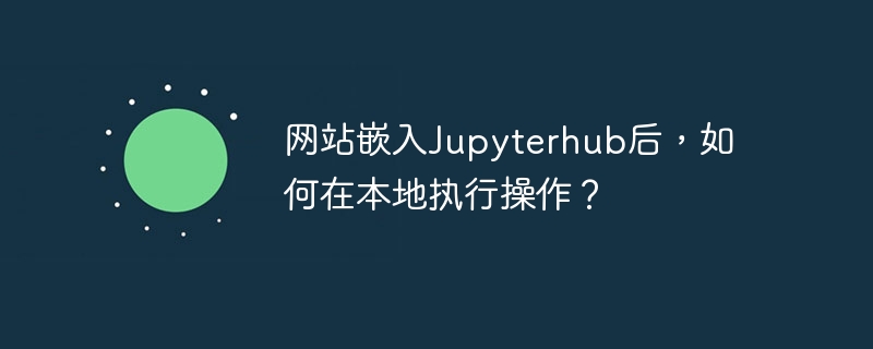 网站嵌入Jupyterhub后，如何在本地执行操作？
