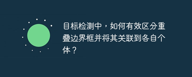 目标检测中，如何有效区分重叠边界框并将其关联到各自个体？