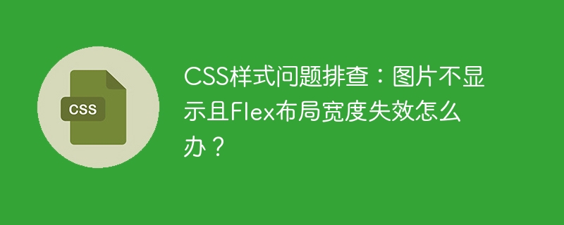 CSS样式问题排查：图片不显示且Flex布局宽度失效怎么办？