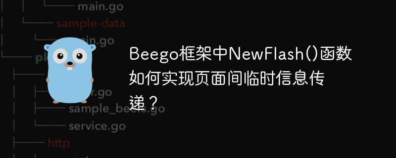 Beego框架中NewFlash()函数如何实现页面间临时信息传递？