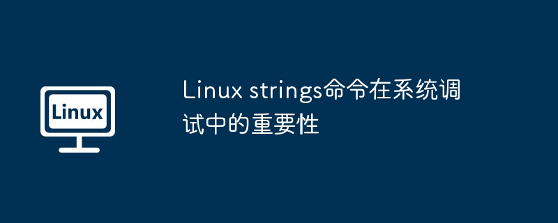 Linux strings命令在系统调试中的重要性