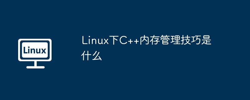 Linux下C++内存管理技巧是什么