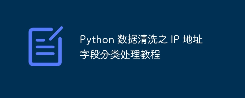 Python 数据清洗之 IP 地址字段分类处理教程