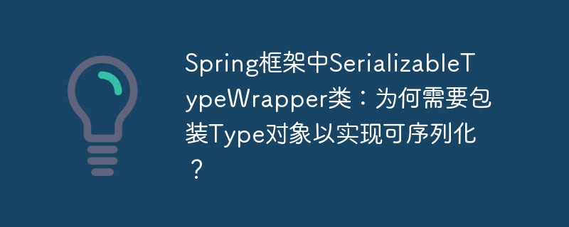 Spring框架中SerializableTypeWrapper类：为何需要包装Type对象以实现可序列化？