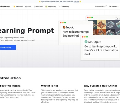 Learning Prompt：AI提示工程优化平台，提升AI模型性能