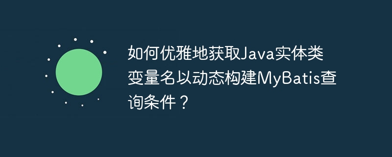 如何优雅地获取Java实体类变量名以动态构建MyBatis查询条件？