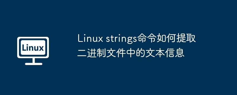 Linux strings命令如何提取二进制文件中的文本信息