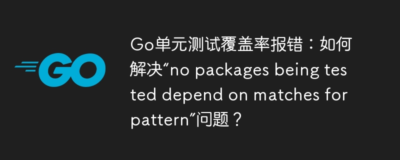 Go单元测试覆盖率报错：如何解决“no packages being tested depend on matches for pattern”问题？