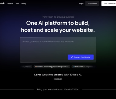 10Web：AI赋能的WordPress平台，智能建站与优化专家