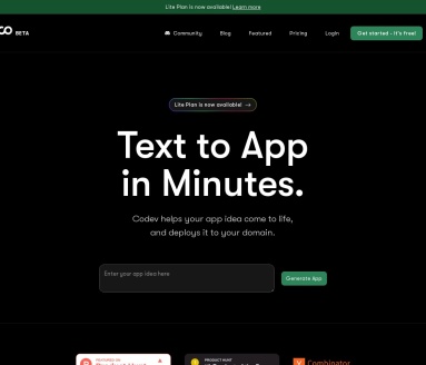 Codev：AI驱动的全栈Next.js Web应用生成器