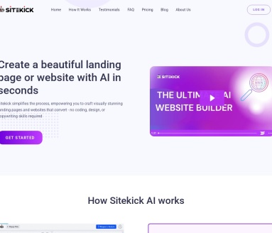Sitekick：无需编码的AI着陆页构建器，轻松打造精美页面
