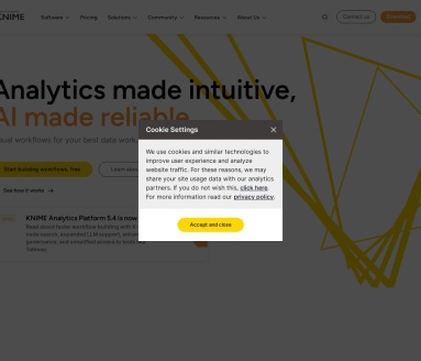 KNIME：端到端数据科学平台，无需编码即可分析与部署