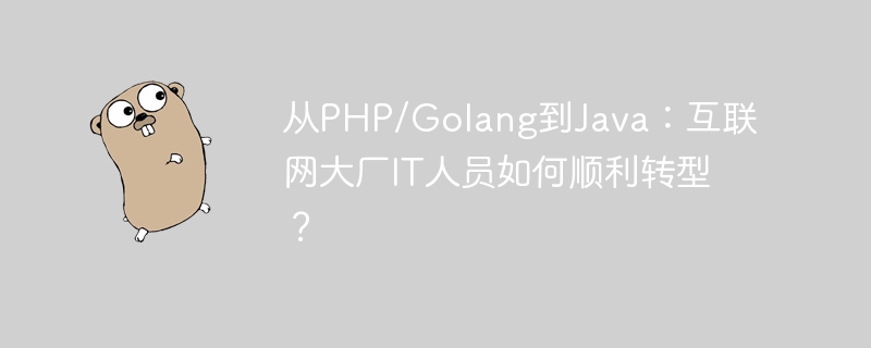 从PHP/Golang到Java：互联网大厂IT人员如何顺利转型？