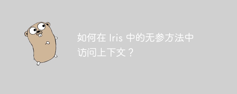 如何在 Iris 中的无参方法中访问上下文？