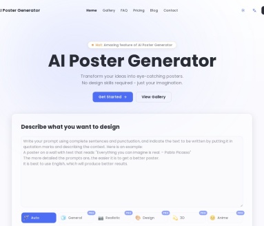 AI Poster Maker：AI驱动的海报设计工具