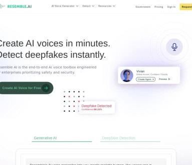 Resemble AI：尖端生成式AI语音平台，提升企业数字化体验