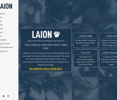 LAION:全球非营利组织,提供开放的机器学习资源