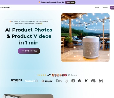 Assembo.ai：AI驱动的电商产品摄影与视频制作平台